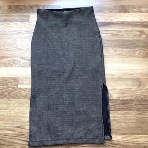 Bebe Bronze Pull-On Skirt with Side Slits